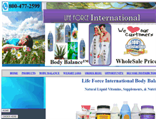 Tablet Screenshot of liquidhealthproducts.com